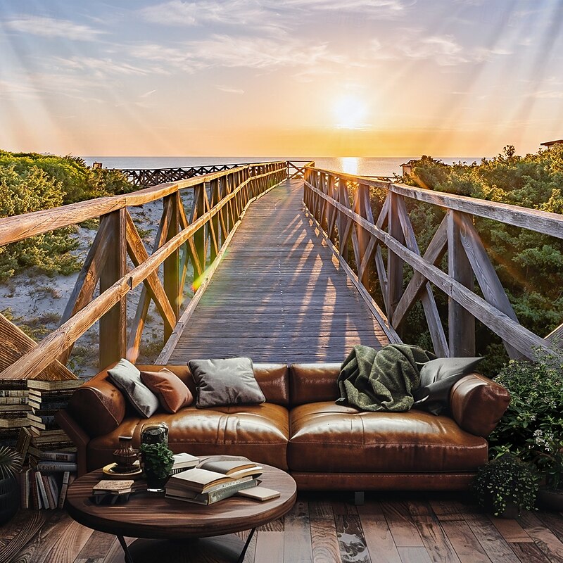 Landscape Beach Tapestry Large Tapestry Mural Decor Photograph Backdrop Blanket Curtain Home Bedroom Living Room Decoration