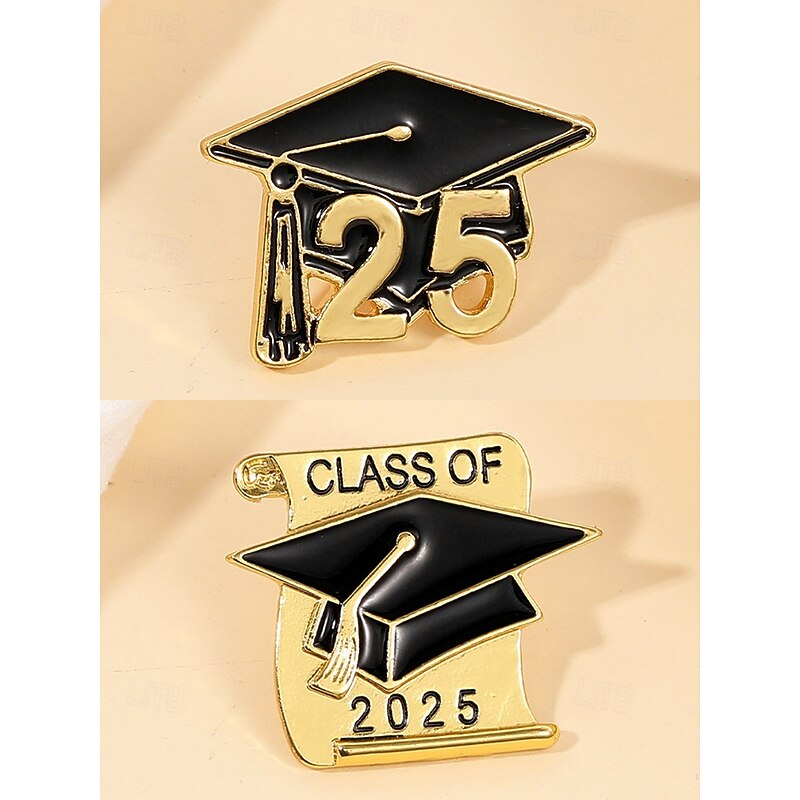 2025 Graduation Enamel Lapel Pins  – Class of 2025 Cap and Diploma Brooches – Cute Metal Badges for Students, Boys and Girls, Graduation Party Favors and Gifts4