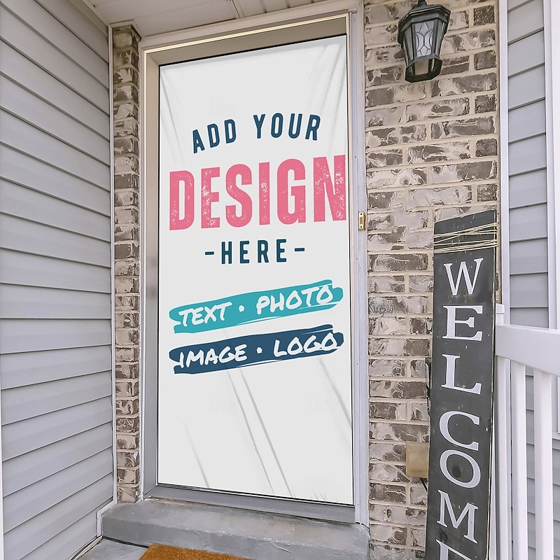 Graduation Gifts Customized Door Covers Design Your Own Door Tapestry Personalized Custom Made Door Curtain Removable for Front Door Indoor Outdoor4