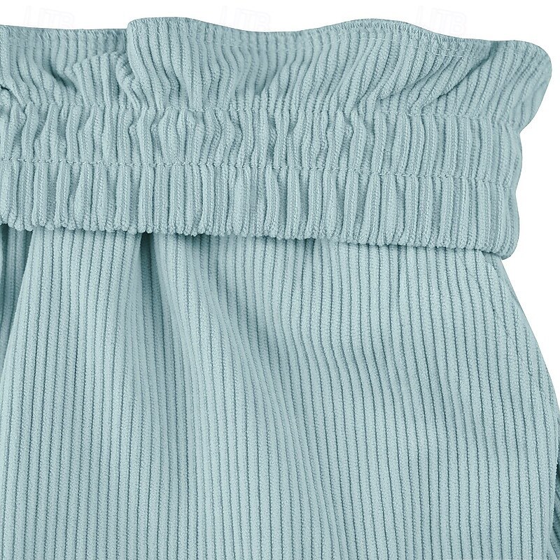 Men's Shorts Casual Shorts Corduroy Shorts Drawstring Elastic Waist Straight Leg Plain Comfort Moisture Wicking Knee Length Sports Outdoor Daily Holiday Fashion Classic Style Black White Micro-elastic4