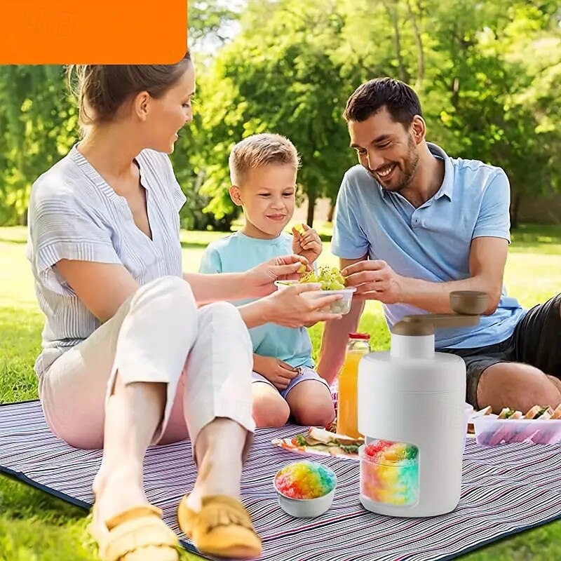 DIY Homemade Hand-cranked ice Shaver Smoothie Maker Kitchen Hand-powered Ice Breaker Continuous Ice Shaver2