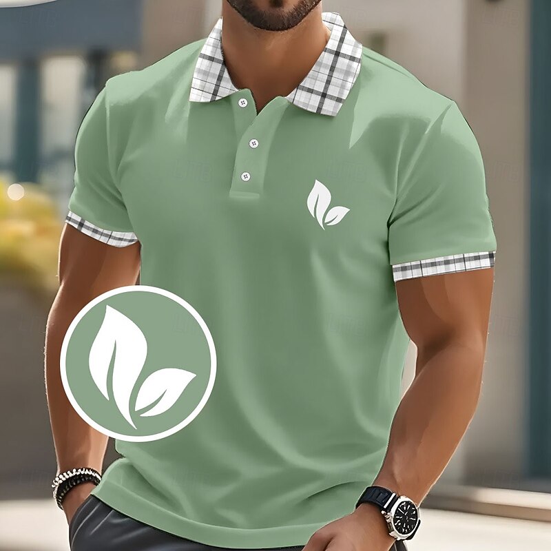 Men's Graphic Polo Short Sleeve Polo Shirts Collared Shirts Casual School Outdoor Athleisure Daily Wear 3D Print Summer White Pink Blue