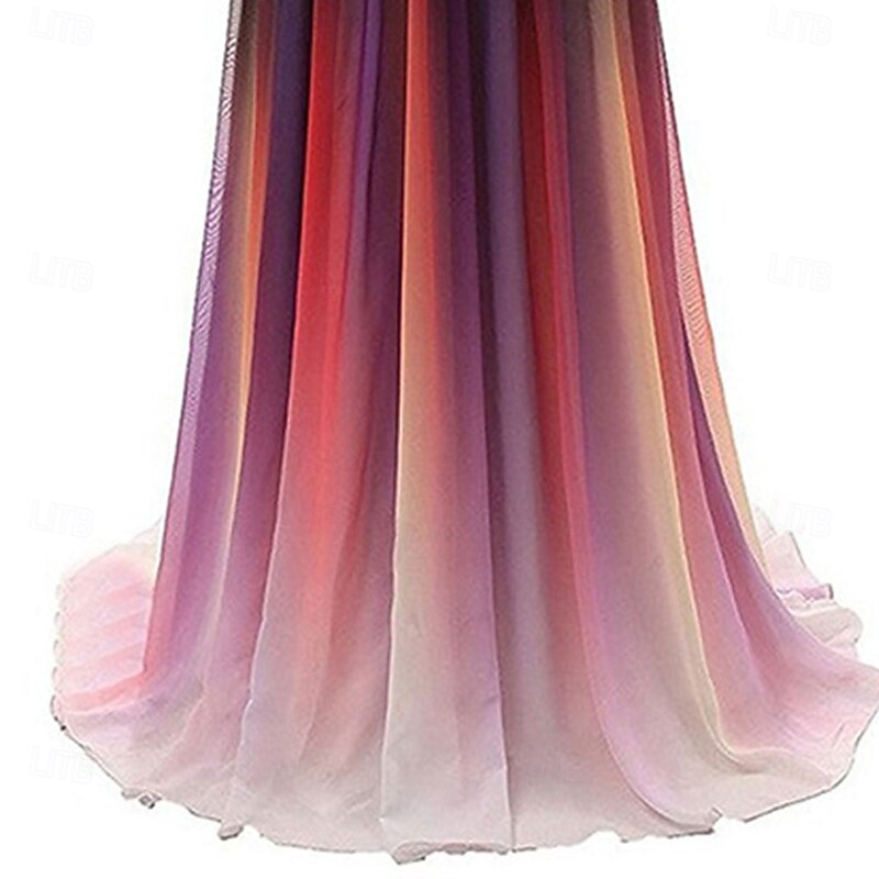 A-Line Quinceanera Dresses Elegant Dress Performance Christmas Floor Length Sleeveless One Shoulder Chiffon Backless with Pleats Beading2