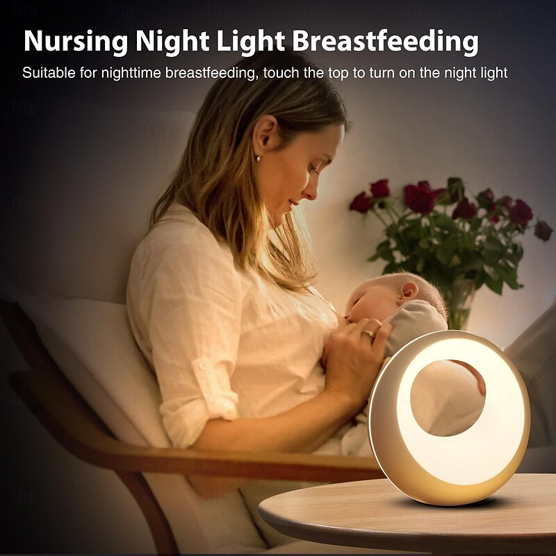 1 Pc RGB color dimming night light remote control touch dimming timer USB rechargeable battery indoor bedroom atmosphere light up night light4