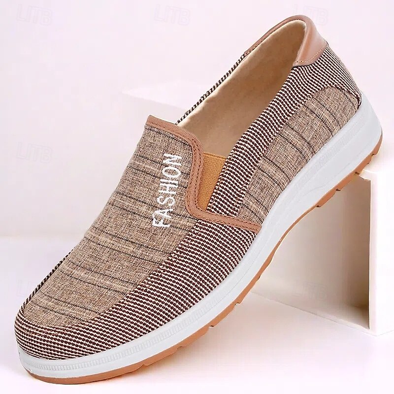 Men's Slip-On Canvas Loafers – Lightweight Breathable Casual Shoes for Summer Walking, Travel and Daily Use2