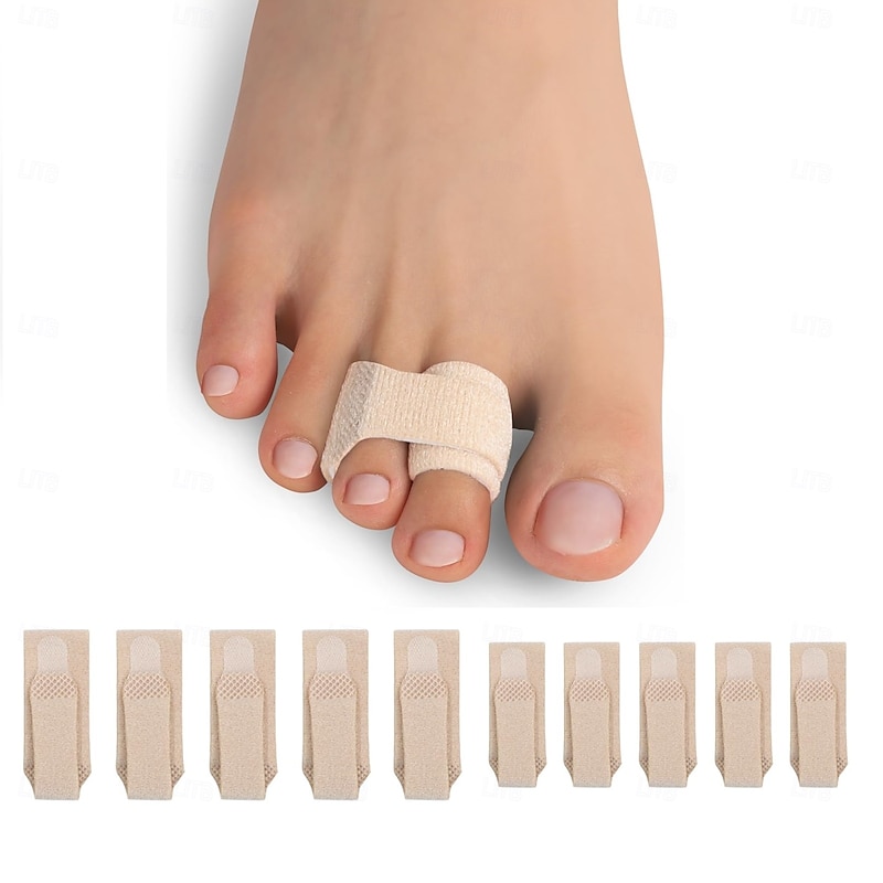 8 Pack Hammer Toe Corrector Toe Splint For Broken Toes Brace Orthopedic Separator Cushioned Bandages Heal Wrap Toe Straighteners for Crooked Toes 2025