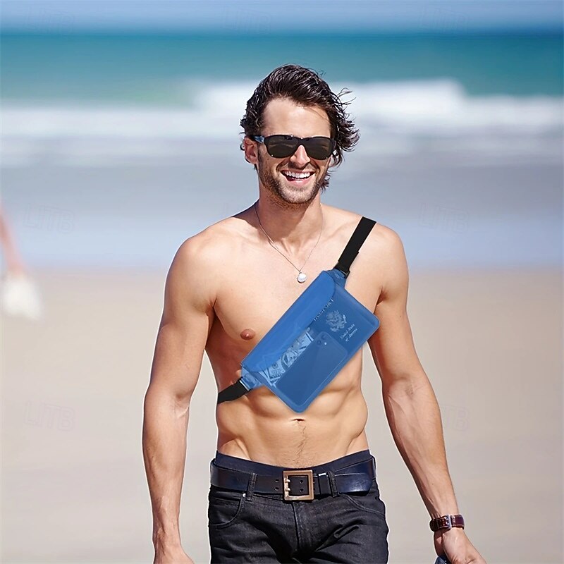 Stay Dry And Comfortable Waterproof Pouch With Adjustable Waistband For Swimming Diving Boating Fishing And The Beach2