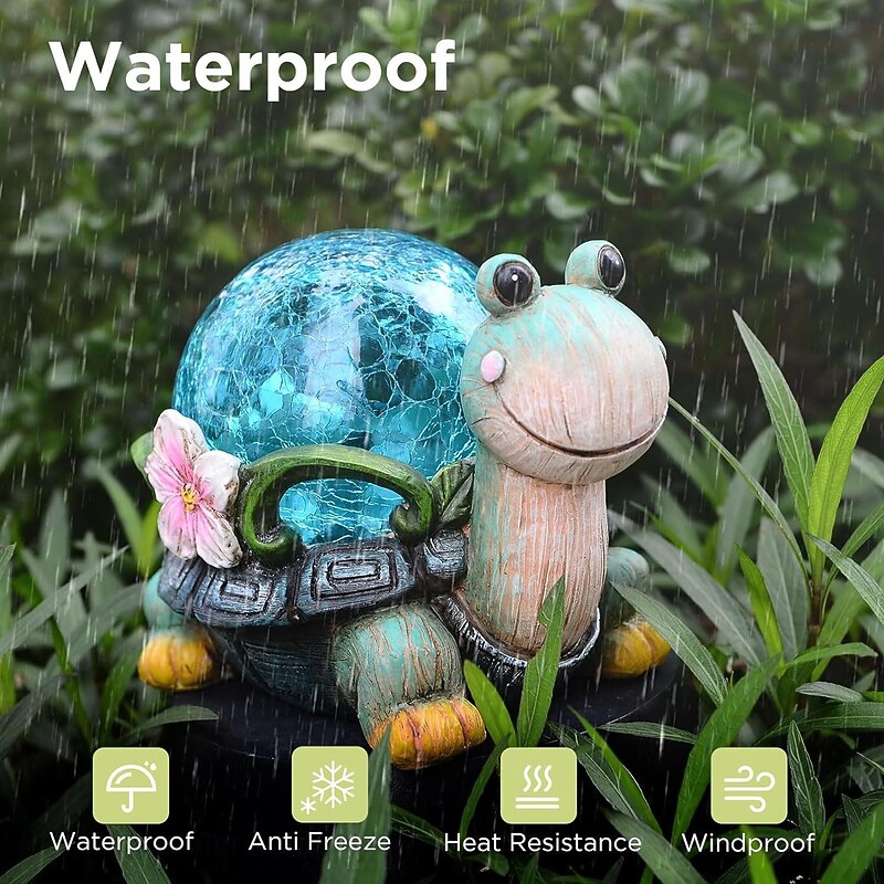 1 Pc Outdoor Waterproof Solar Turtle Dog Landscape Light Courtyard Garden Lawn Path Decorative Light Statue Light Pendant Light3