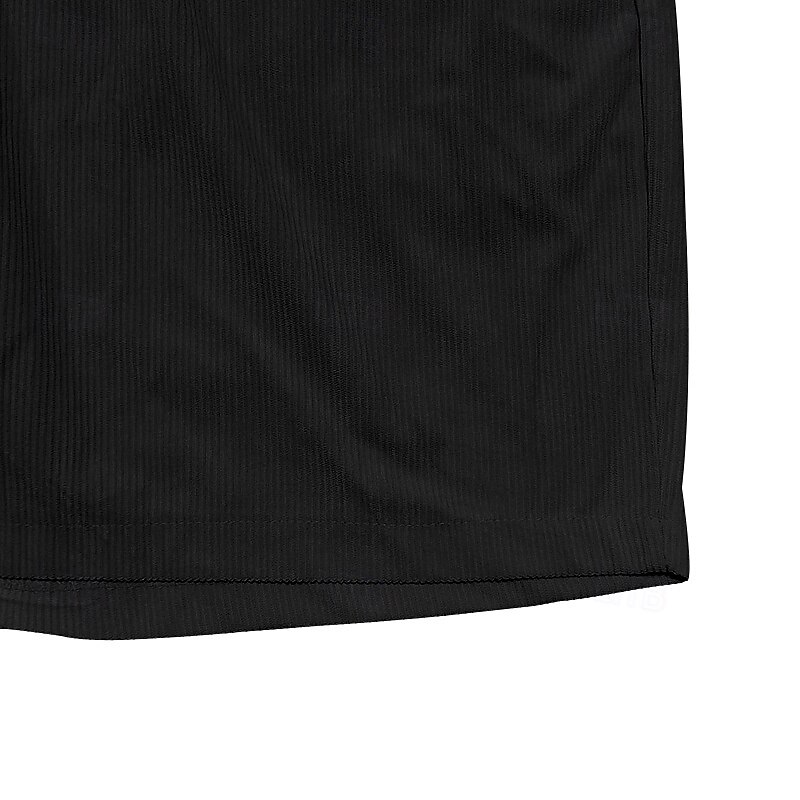 Men's Shorts Beach Shorts Running Shorts Casual Shorts Corduroy Shorts Pocket Drawstring Elastic Waist Plain Comfort Breathable Knee Length Sports Outdoor Daily Holiday Vacation Classic Style Black4