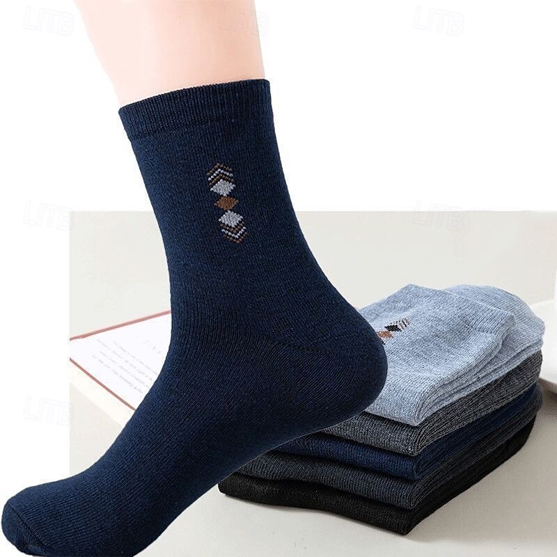 Men's 15 Pairs Multi Packs Socks Running Socks Casual Socks Black Navy Blue Color Plain Vacation Sports & Outdoor Daily Basic Medium Spring Fall Fashion Casual2