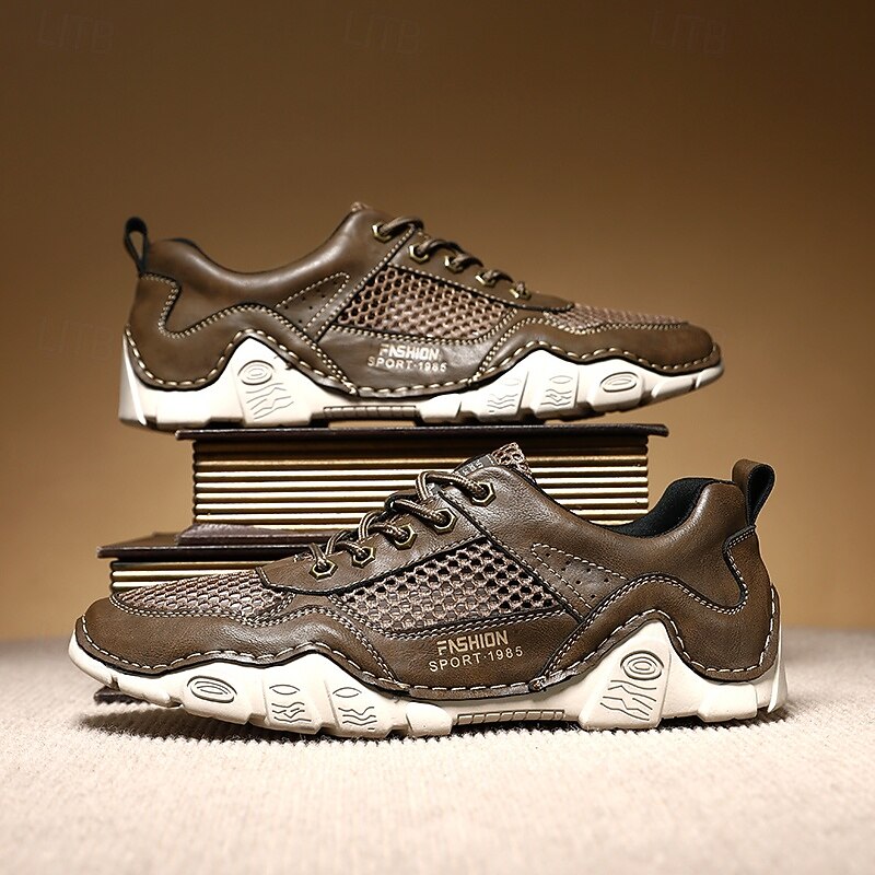 Men's Brown Mesh Sports Sneakers – High-performance Athletic Shoes for Running, Hiking and Casual Wear3