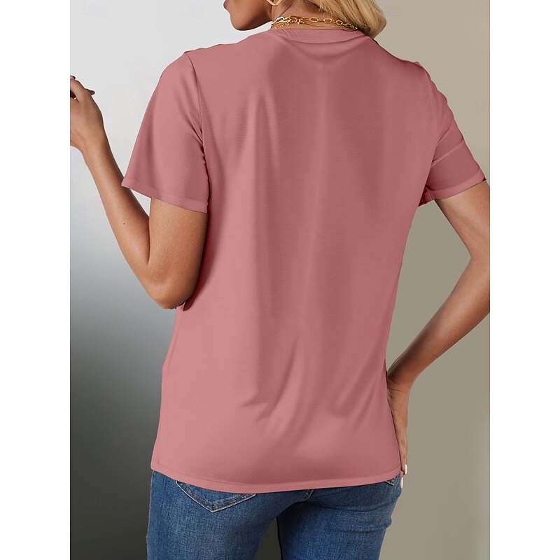 Women's T Shirt Graphic Animal Cat Stylish Modern Casual Short Sleeve Crew Neck Round Neck Regular Tops Daily Going out Weekend Print Black Pink Blue Sky Blue Gray Summer Spring2