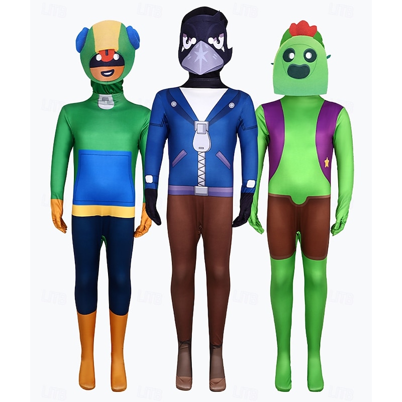 Group Costume Jumpsuit Bodysuits Carnival Costume Dress Up  Video Game Costumes for Kid's Adults' Unisex Performance Party Comic Con - Main Image