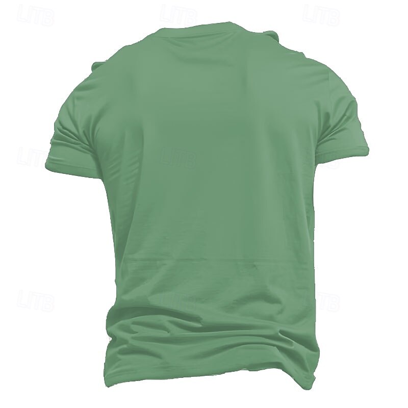 Men's Animal Funny T Shirt Short Sleeve T shirt 3D Print Crew Neck Shirt Exaggerated Designer Party Street Casual Green 1# Green 2# Green 3# Summer Spring All Seasons Clothing Apparel S M L XL XXL4