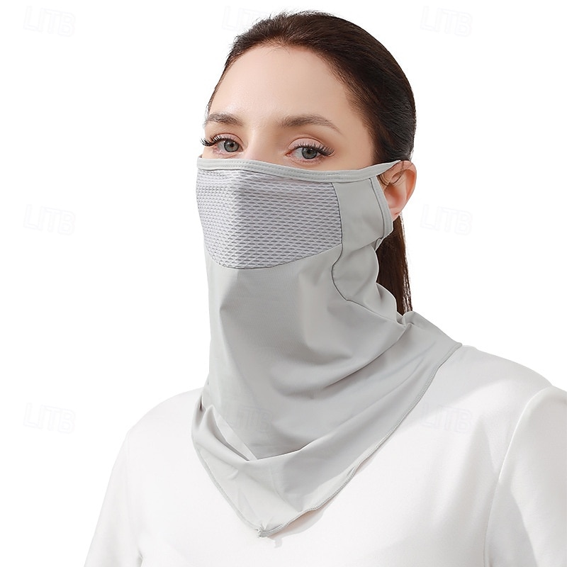 Sunscreen Mask For Women Mesh Mask Anti-ultraviolet Half-face Sports Mask Neck Protection Summer Thin Sun Veil