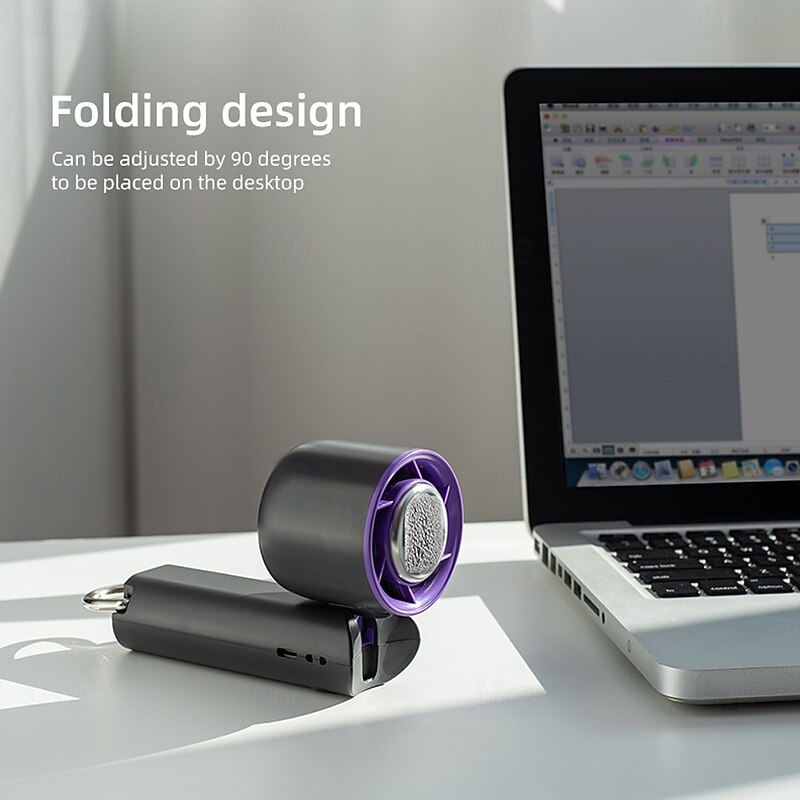 K52 Handheld Cooling Fan with Ice Porcelain Refrigeration, 13000rpm Motor, 100-Speed Stepless Control, Foldable Design, LED Display, and Type-C Charging – Portable Mini Fan for Summer Travel & Office3