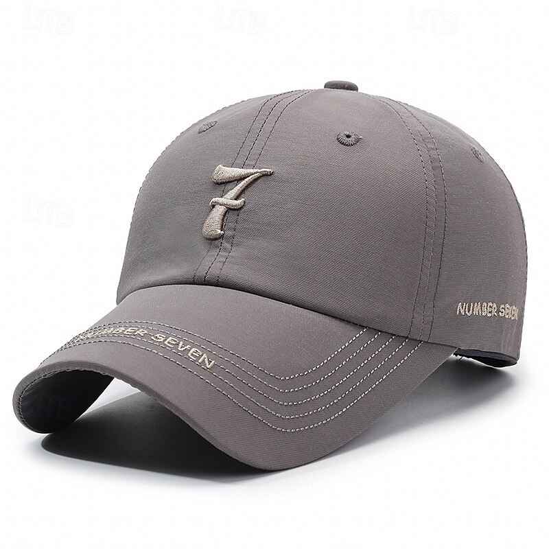 Men's Baseball Cap Sun Hat Trucker Hat khaki Gray Polyester Embroidered Fashion Casual Daily Festival Letter & Number Adjustable Sunscreen Breathable2