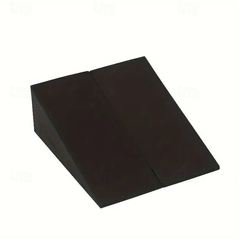 1 Pair Soft EVA Wedge Yoga Blocks, Black Foam Slant Blocks for Wrist Support, Balance, Stretching, Pilates, Squats, Push-Ups and Fitness Training2