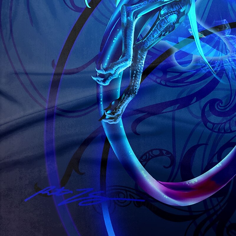 Men's Dragon 3D Polo Short Sleeve Polo Shirts Collared Shirts Casual Outdoor Street Athleisure Daily Wear 3D Print Ruth Thompson Summer Blue2