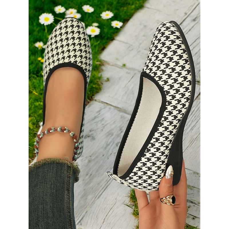 Women's Denim Ballet Wedge Shoes – Comfort Round Toe Flats for Casual Outings, Spring Picnics & Garden Walks3