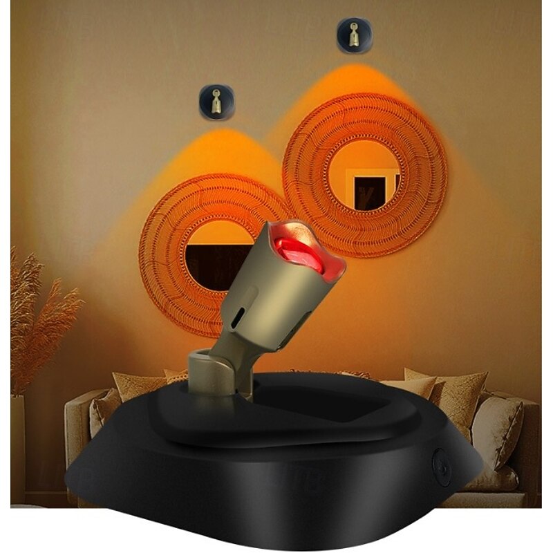 2 Pcs RGB Colorful Dimmable Spotlight Wall Light Mural Light Remote Control USB Rechargeable Battery Adjustable Dimmable Color Atmosphere Light2