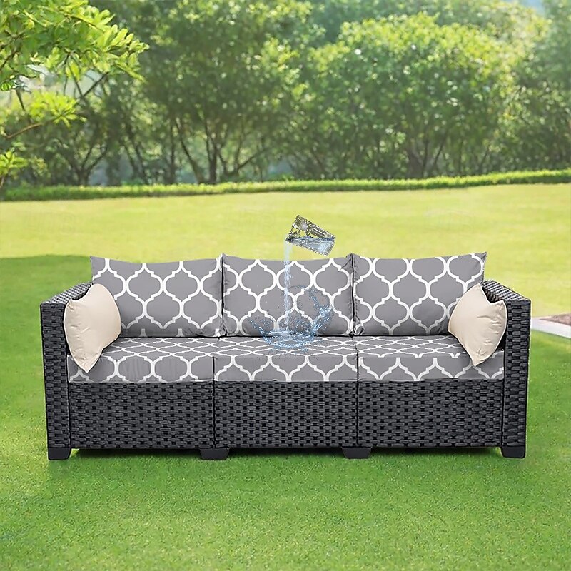 Outdoor Stretch Floral Seat Cushion Cover Waterproof Soft Elastic Slipcover for Enhanced Comfort and Furniture Protection