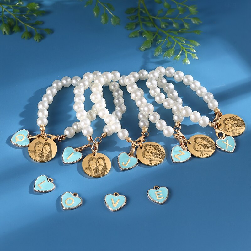 Personalized Initial Photo Charm Tag for Cups, Custom Letter and Picture Keychain, Gift for Family Friends Lovers, Birthday Anniversary Practical Mug4