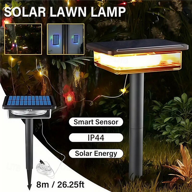 Solar Pathway Lights Lawn Lights Floor Mounted Lights Wall Mounted Lights Camping Decorative Lights Outdoor Garden Courtyard Decorative Lights Lawn Tent Layout Lights String Lights  1PC