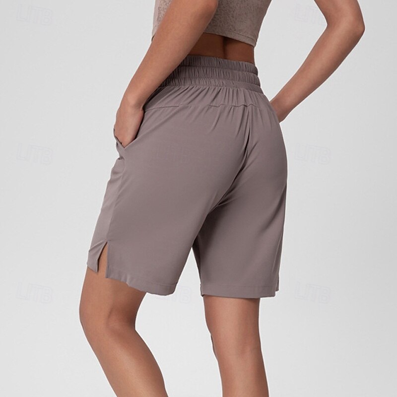 Women's Running Shorts Outdoor Regular Fit Quick Dry Shorts Elastic Waist Dark Grey Black Hunting Climbing Camping / Hiking / Caving S M L XL2