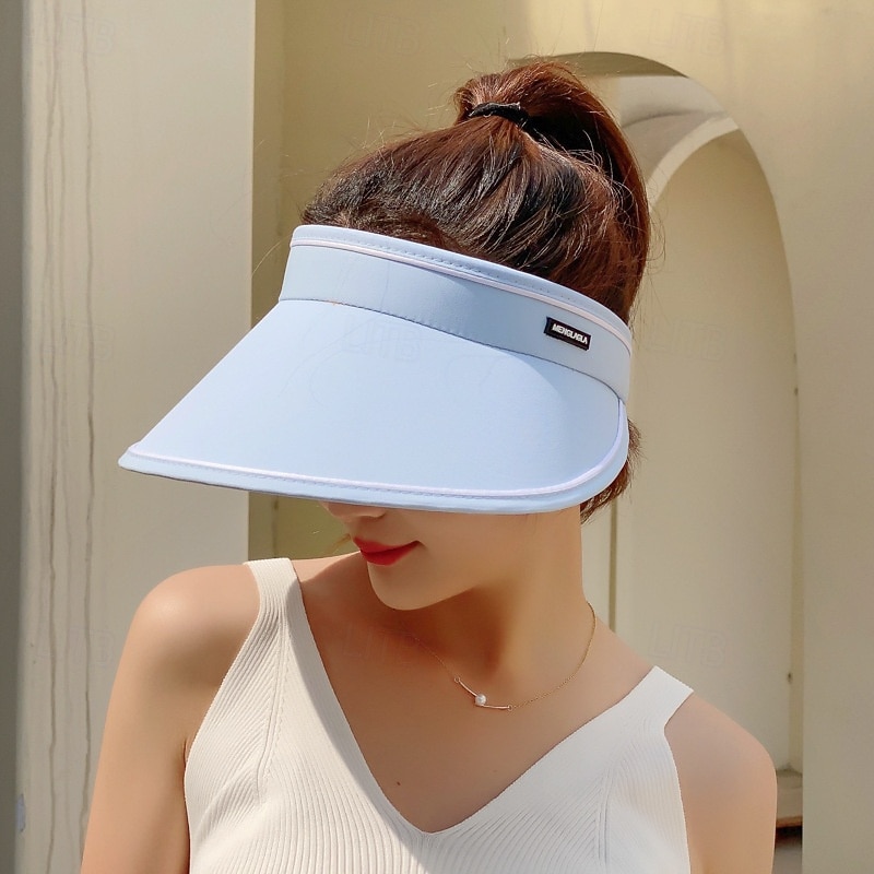 Summer Foldable Sun Hat Travel Beach Large Brim Sun Hat Without Top Anti-ultraviolet Hat For Women4