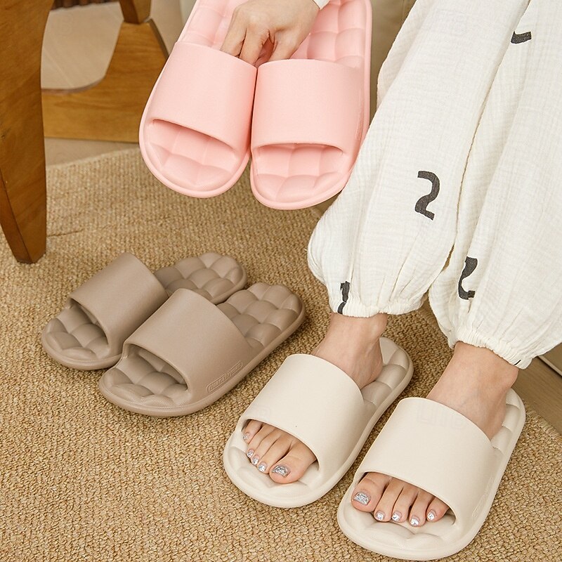 Anti-slip EVA Massage Summer Slippers Women Lightweight Bathroom Cozy Sandals Couple Unisex House Indoor Soft Home Shoes3