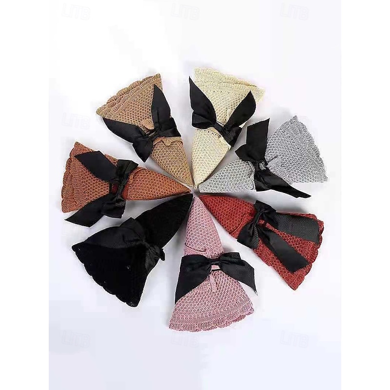 Women's Wide Brim Foldable Straw Sun Hat with Black Bow – Elegant Beach Vacation UV Protection Hat for Summer Travel and Outdoor Wear4