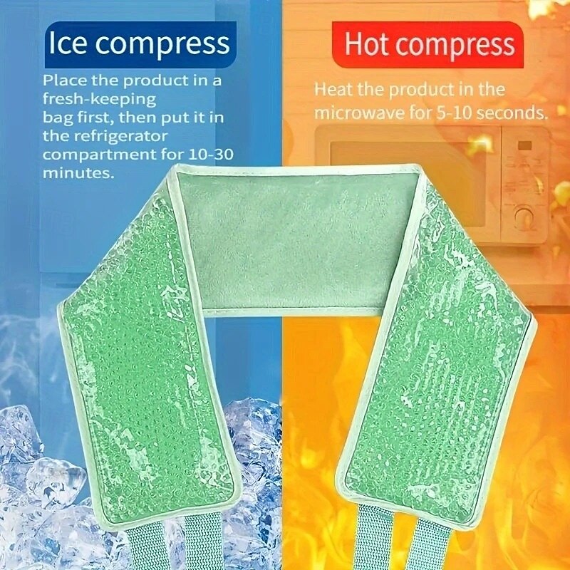 Ice Pack for Neck Pain Relief, Summer Cooling, Neck Ice Pack Wrap for Cervical Pain Relief, Office Pressure, Sports Injuries, Swelling3