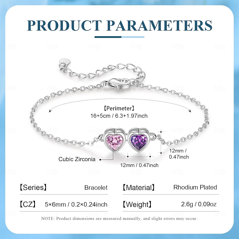 Personalized Birthstone Bracelet  Romantic Gift for Mom Wife Girlfriend, Mother's Day Valentine's Day Christmas Birthday Anniversary Jewelry, Daily Wear Accessory2