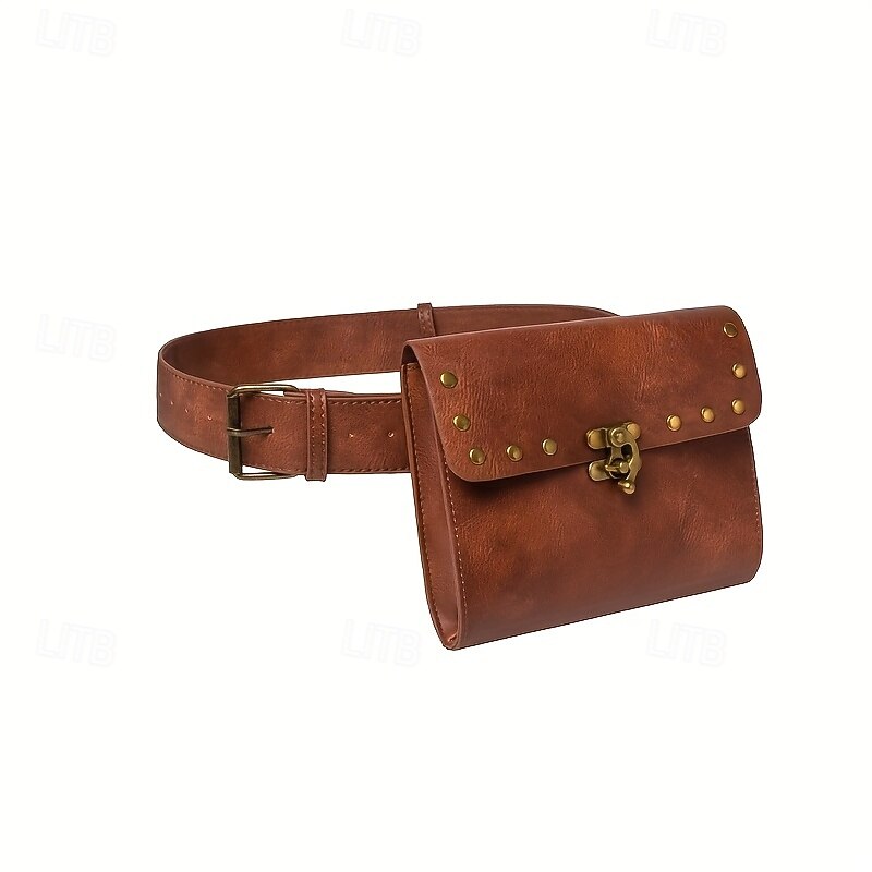 Medieval Renaissance Bag Waist Belt Viking Fancy Dress Men's Women's Celtic Viking Fantasy Halloween Carnival Performance LARP Adults' Belt All Seasons