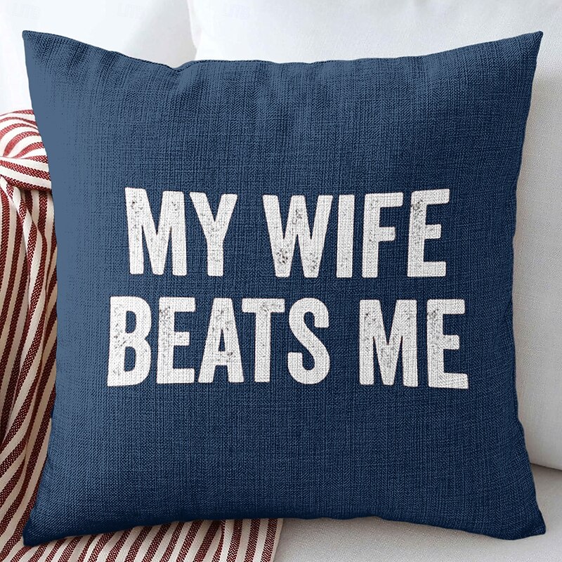Husband's Gift Decorative Toss Pillows Cover 1PC Soft Square Couch Cushion Case Pillowcase for Bedroom Livingroom Sofa Chair3