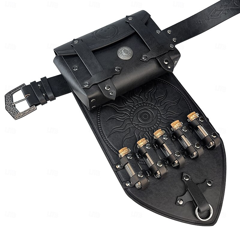 Medieval Renaissance Waist Belt Belt Pouch Magic Bottle Warrior Vikings Fancy Dress Men's Women's Unisex Halloween Masquerade Performance LARP Adults' Belt Bag Magic Bottle4