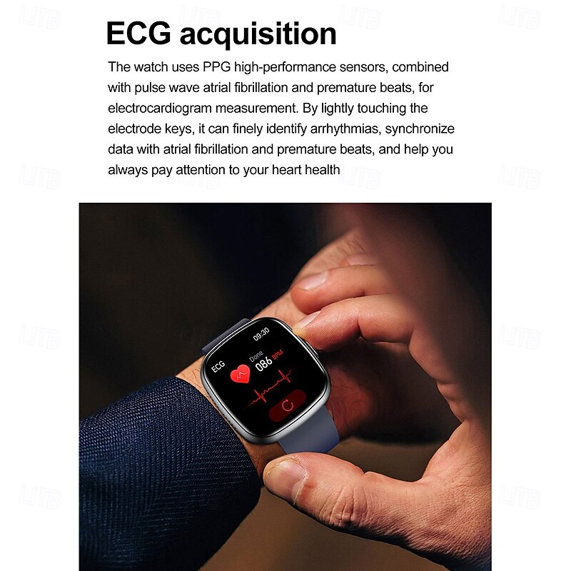 696 ET593 Smart Watch Fitness Tracker Sleep Monitor Bluetooth Call Reminder Android iOS 40mm 1.754