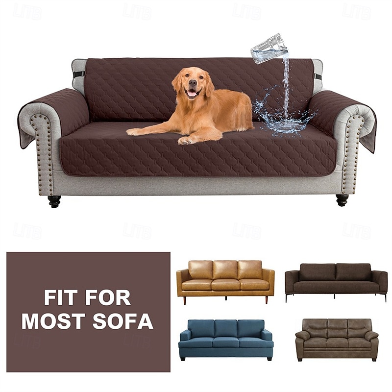 100% Waterproof Quilted Sofa Covers Couch Cover Sofa Cover Recliner Cover for Dogs,Couch Protector Non-Slip Sofa Slipcover for 1/2/3/4 Cushion Couch Reclining Furniture Protector for Pets, Kids,Dog