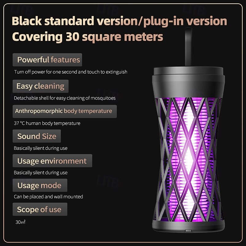 Electric Shock Inhalation Mosquito Repellent Lamp, USB Photocatalyst Repellent, Household Bedroom Mosquito Trap