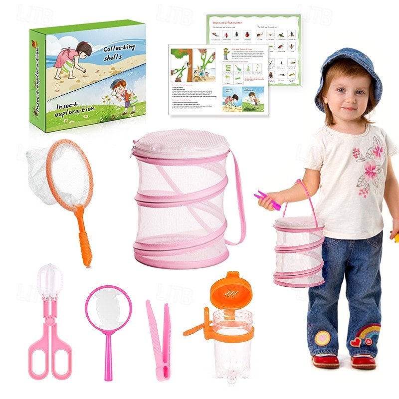Outdoor Children's Exploration Tools Catching Butterflies Dragonflies Insects Collecting And Catching Nets Observing Bottles Feeding Silkworms Boxes Cages