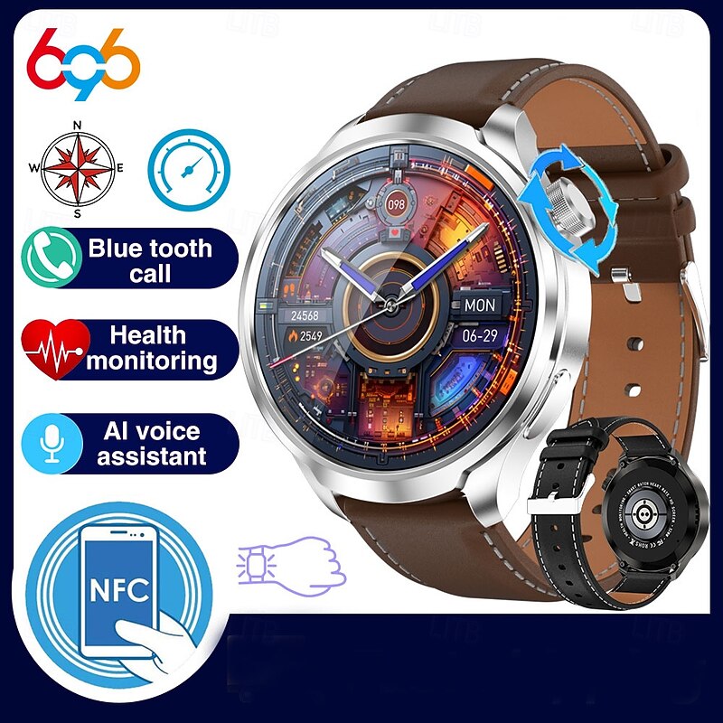 696 DK69 Smart Watch 1.85 Bluetooth Fitness Tracker with Temperature Monitor Camera Call Sleep Reminder Android iOS Compatible
