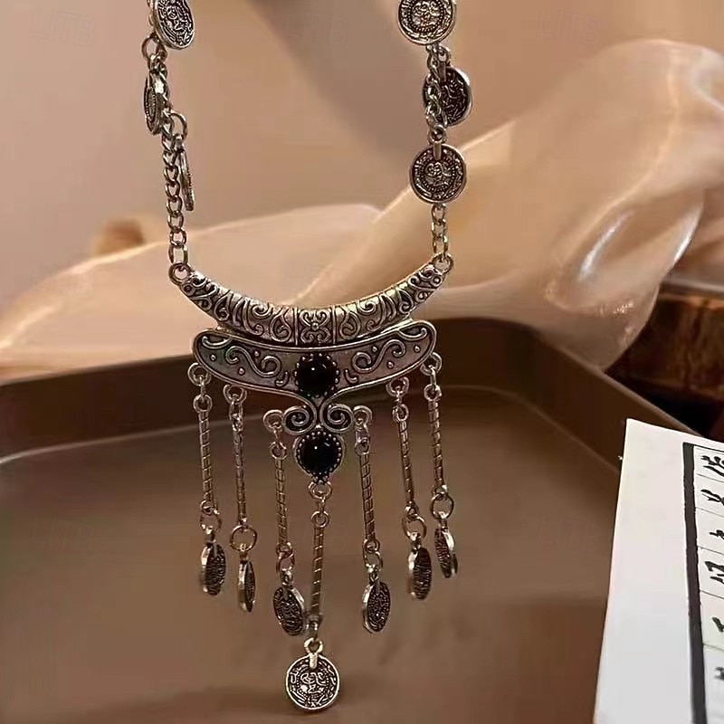 1PC Pendant Necklace Necklace For Women's Street Daily Alloy Tassel3