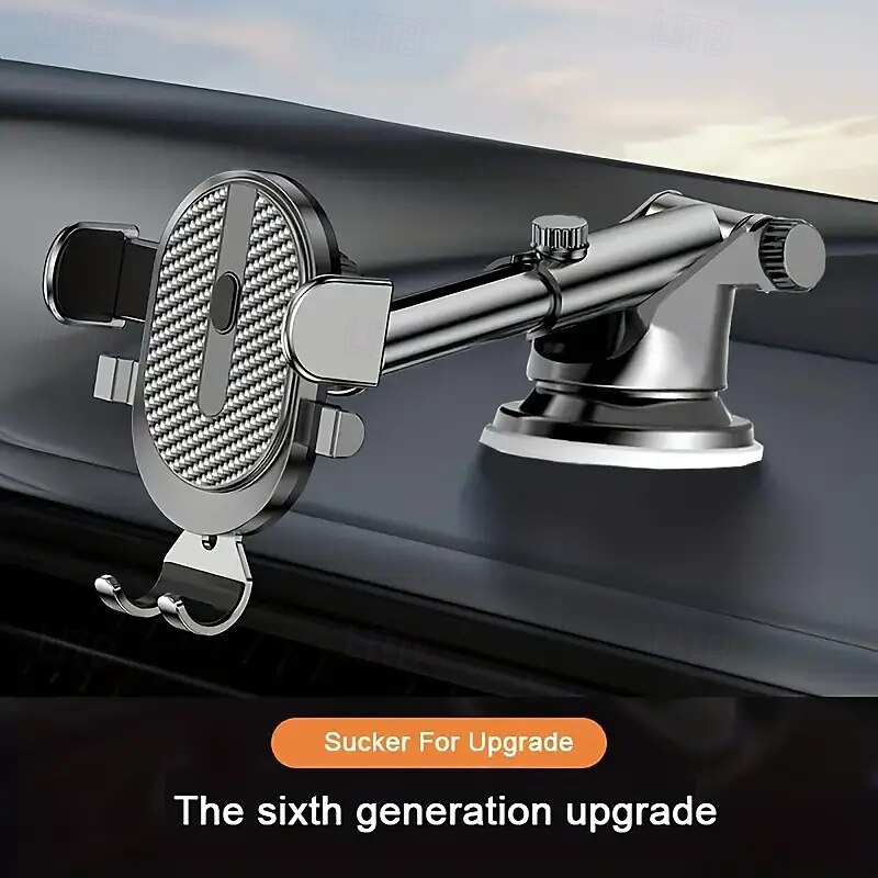 ABS Dashboard Car Cell Phone Holder - Waterproof Swivel Holder Stand with Suction Cup for Auto Multi-Function Navigation Clip Supports Smartphones Size 4-73