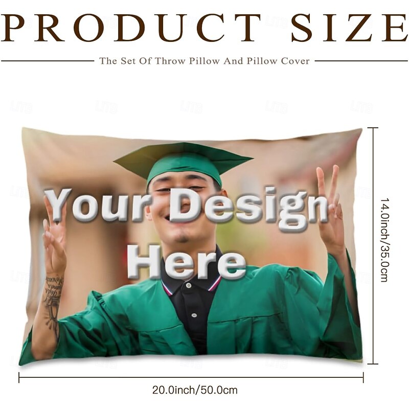 Personalized Lumbar Pillow Cover Graduation Custom Pillow Best Graduation Gift for Her Him Cushion Cover Throw Pillow Ideal Gift Personalized Love Gifts2