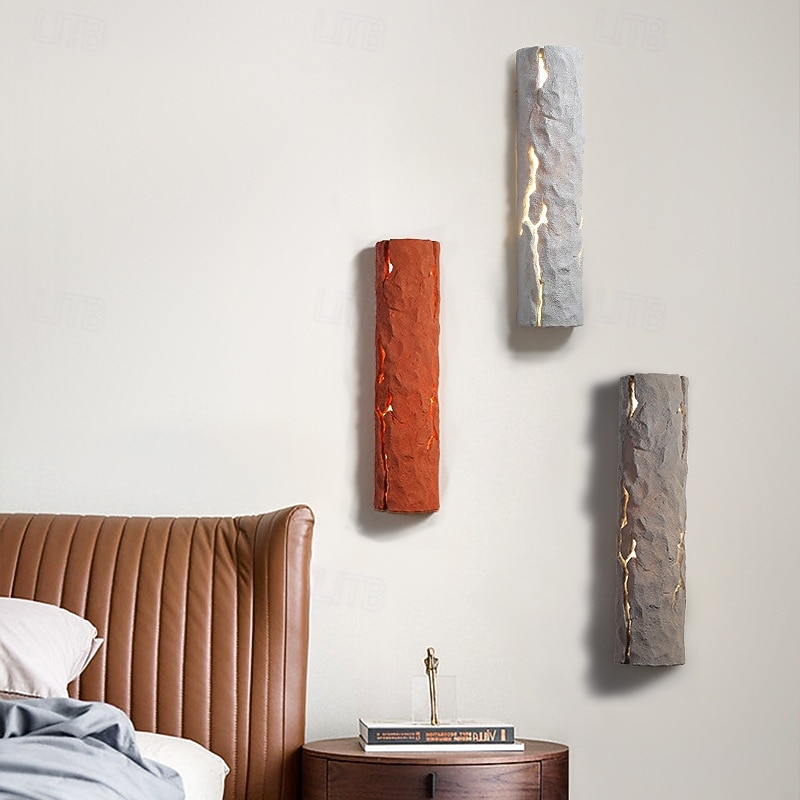 Wall Lamp, Japanese Wabi-sabi Style, Resin Bedroom, Living Room, Back Wall, Corridor, Hotel