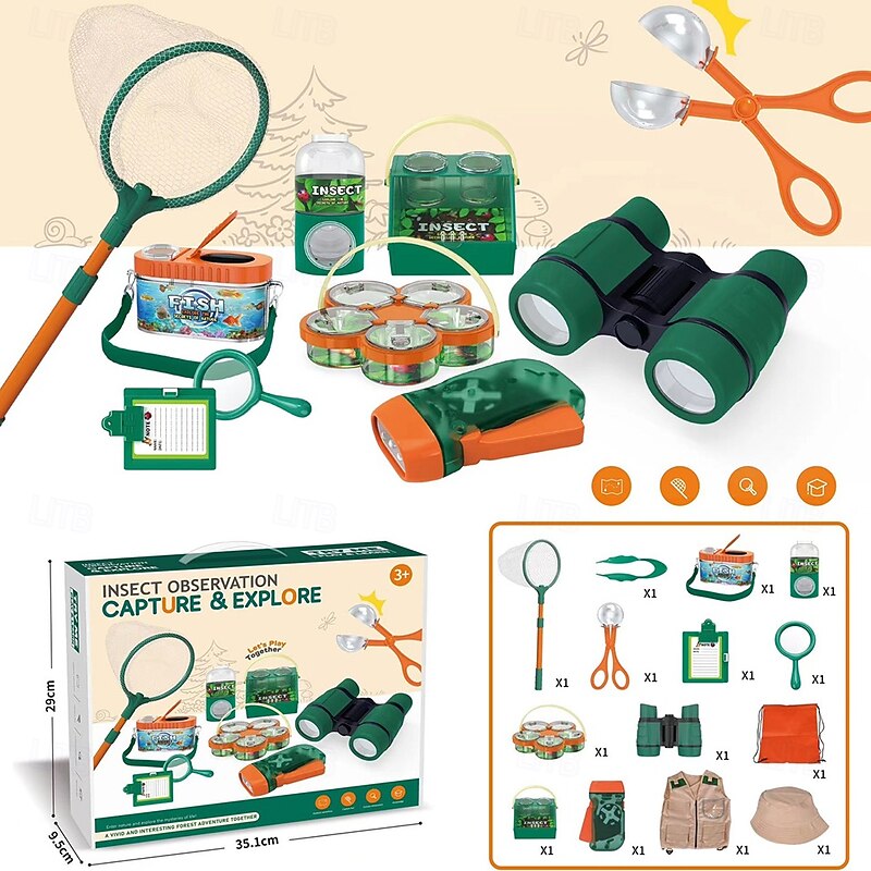 Outdoor Explorer Kit Compass Lightweight Waterproof Camping Toys Catching Set Adventure Toys Birthday Gifts4