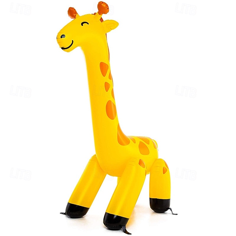 Giant Giraffe Inflatable Sprinkler for Kids Backyard Water Toy with Simple Inflate/Deflate Fun Summer Activities2