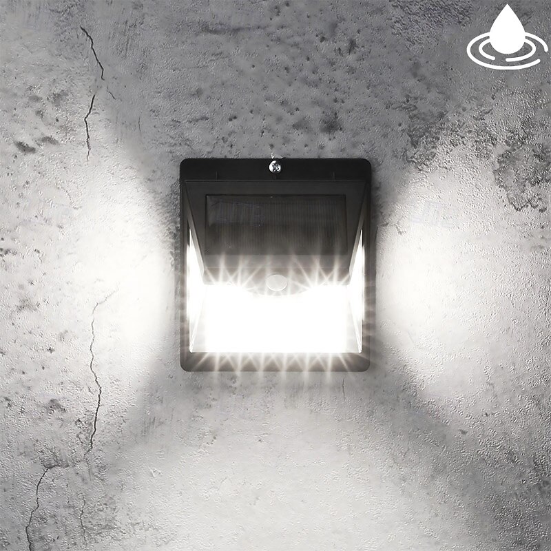 1pc Solar Motion Sensor Light 40LED Tri-side Outdoor Solar Light Waterproof for Lane Courtyard Garage Porch Wireless Safety Lighting 6500K Pure White Black