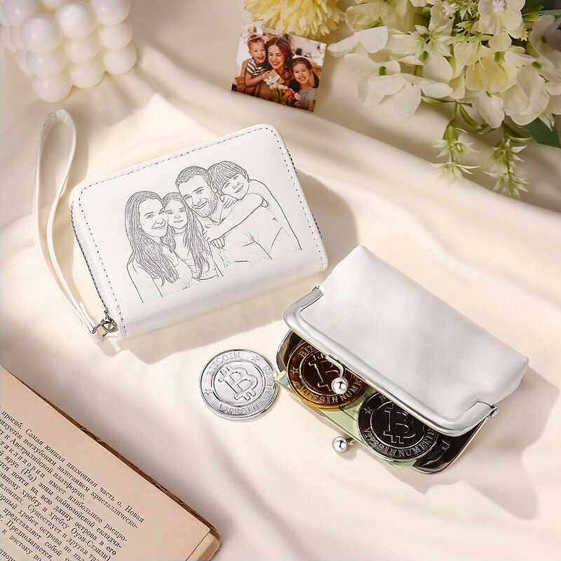 Personalized Photo Wallet Custom Best Gift for Mom, Mini Portable Coin Purse with Detachable Design, Stylish Multifunctional Wallet, Perfect for Valentine's Day and Mother's Day Gifts2